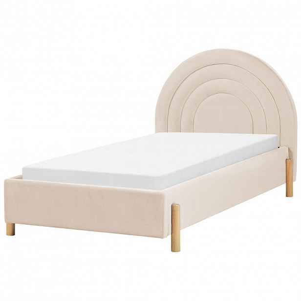 Beliani ČALOUNĚNÁ POSTEL 90/200 cm Béžová Anet