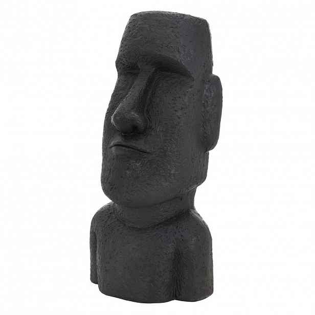 ECD-Germany SOCHA MOAI RAPA NUI, výška 53,5 cm, antracitová, z polyresinu