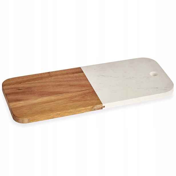 Servírovací Prkénko Na Krájení Mramor Dřevo 38 x 18