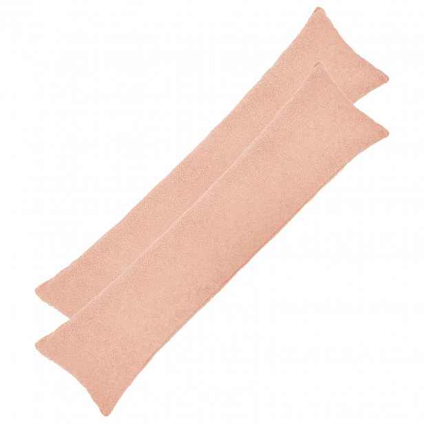 vidaXL Povlak na polštář 2 pcs HEERLEN Růžová 40 x 145 cm Bouclé