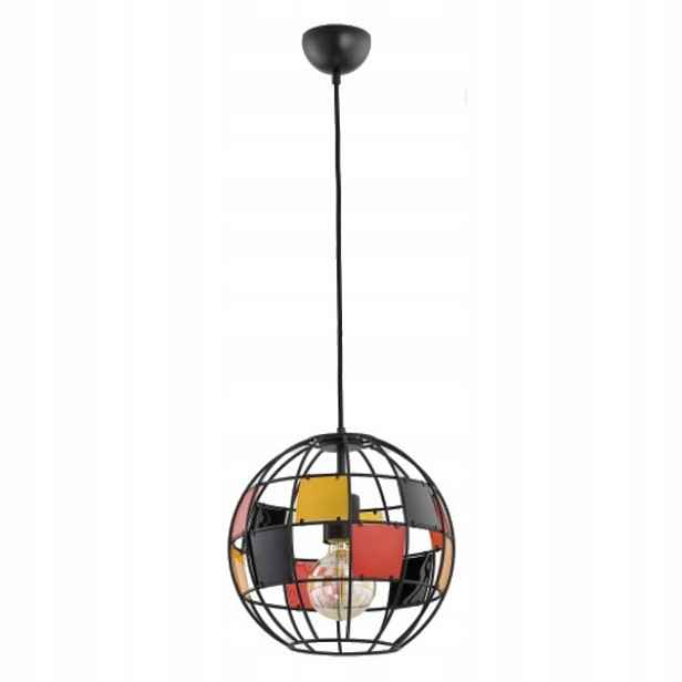 Závěsná umělecká lampa industriální kovová kulatá nad barový stůl Alfa