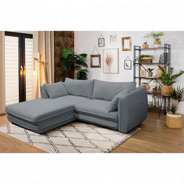 MID.YOU ROHOVÁ SEDAČKA, textil, šedá