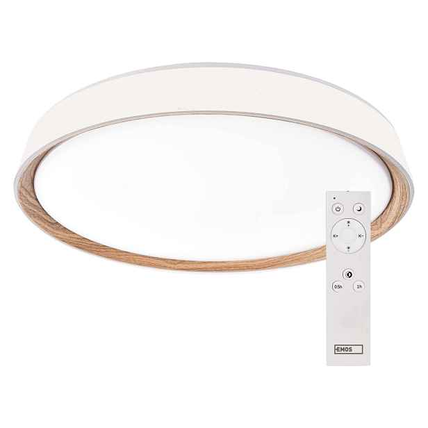 Emos ZM5115 Led stropní svítidlo 45 W, stmívatelné, bílé/dřevo