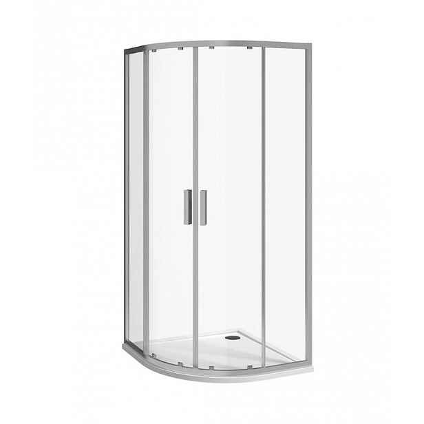 Jika Nion - Sprchový kout čtvrtkruhový, 100x100 cm, rádius 55 cm, Jika perla Glass, stříbrná/transparentní sklo H2532N30026681