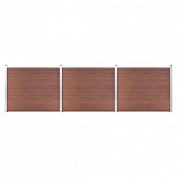 vidaXL Set plotového dílce WPC 526 x 146 cm hnědý
