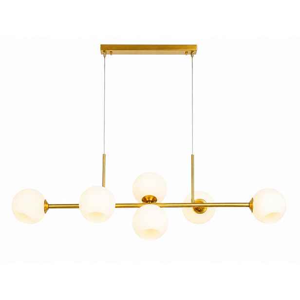 Závěsná Stropní Lampa Lustr Zlatá Koule Led