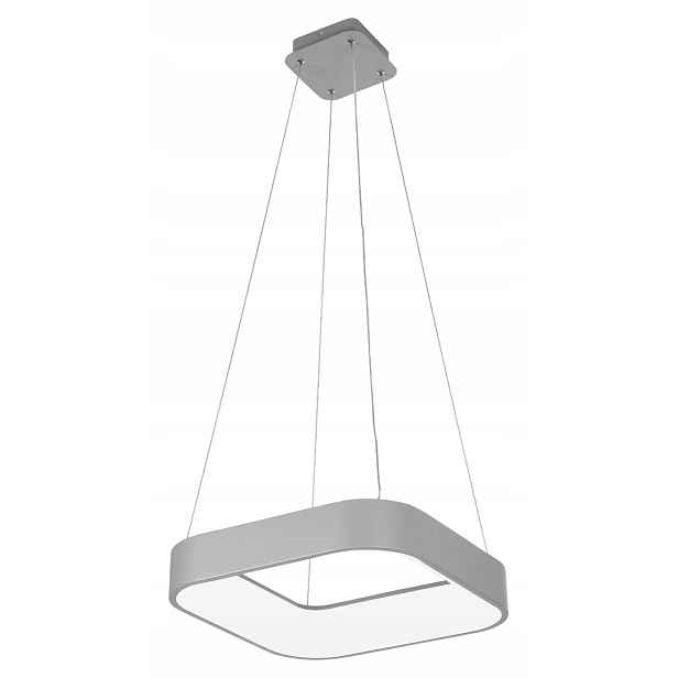 Led lustr s dálkovým ovládáním šedý, čtvercový, 45 cm do obývacího pokoje, moderní Rabalux