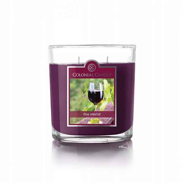 Střední oválná svíčka Fine Merlot Colonial Candle