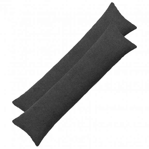vidaXL Povlak na polštář 2 pcs HEERLEN Tmavě šedá 40 x 145 cm Bouclé