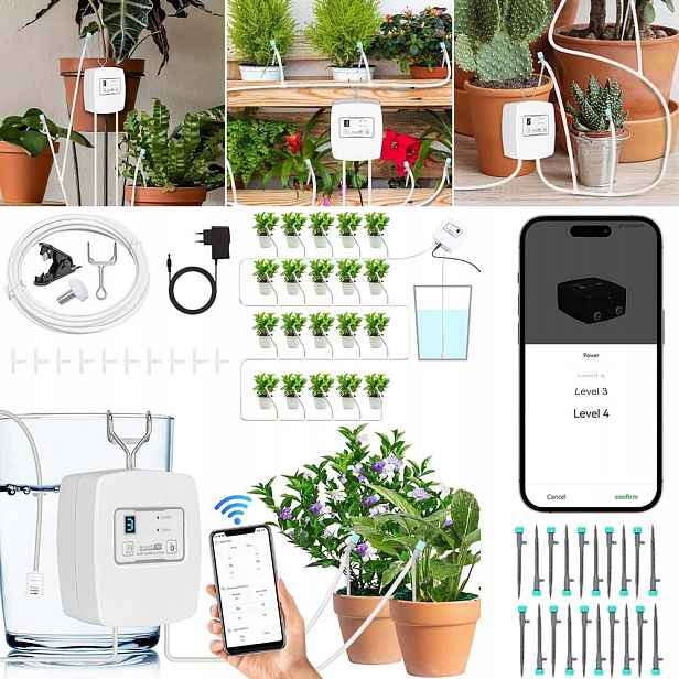 Konev Pro Zavlažování Automatická Wifi Dálkové Ovládání Sada S Časovačem 20 Hlav