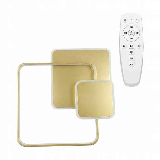 Stropní Svítidlo Zlatá Led 75W Geometrická Čtvercová Minimalistická