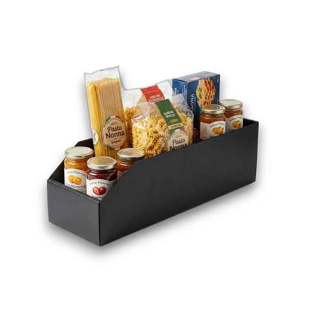 usporadejto.cz Úložný box, plastový 15x50x16cm - do spíže i do skříně KARTONPLAST - ČERNÝ