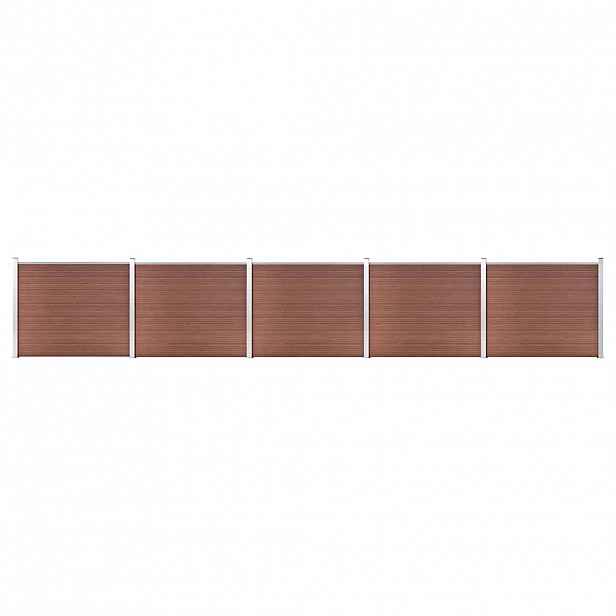 vidaXL Set plotového dílce WPC 872 x 146 cm hnědý