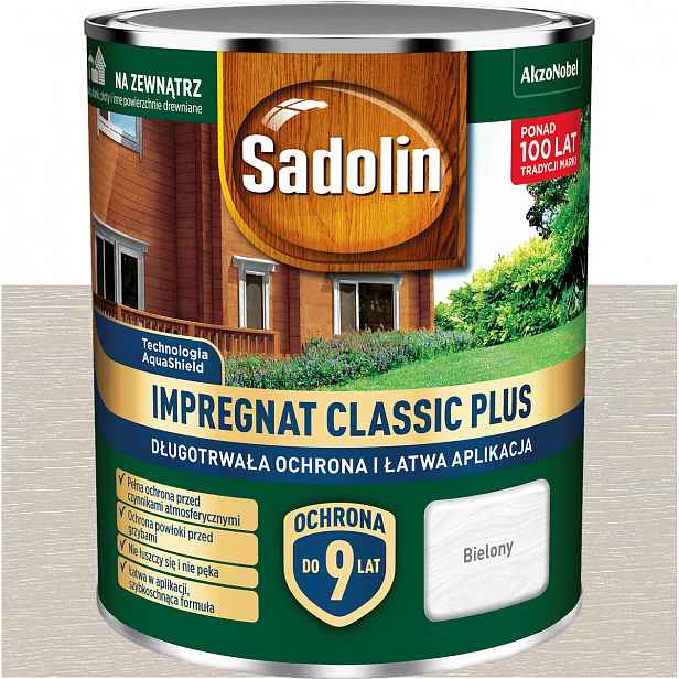 Barva Impregnát na dřevo Sadolin Classic Plus Bělený 4,5L
