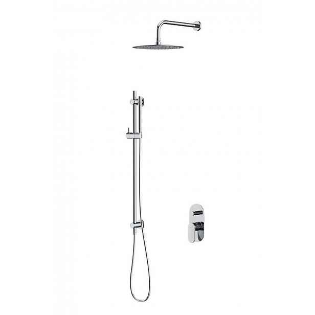 Cersanit Crea - Sprchový set s baterií pod omítku, s tělesem, průměr 25 cm, chrom S952-008