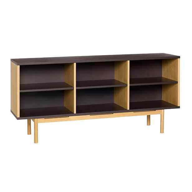 Hnědá komoda v dekoru dubu 140x65x35 cm Dual – Hübsch