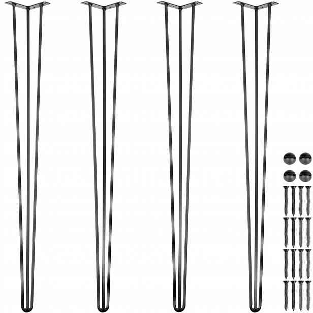 Nohy k stolu lávového stolu kovové loftové 4ks 101,6 cm