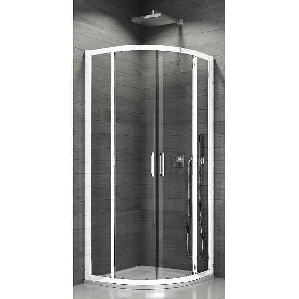 SanSwiss TOPR 50 100 04 07 Sprchový kout čtvrtkruhový 100×100 cm, bílá/sklo