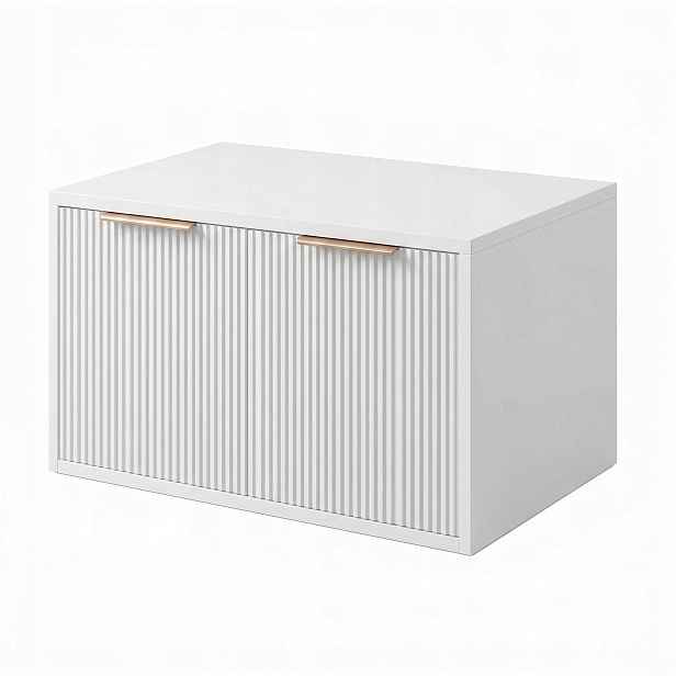 Skříňka pod umyvadlo Core Bílá 60 cm Závěsná Ryflovaná Matná Rea