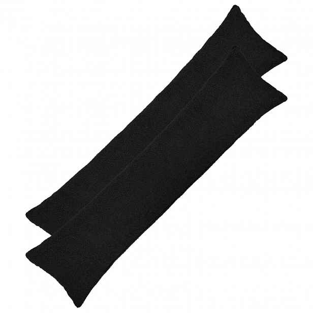 vidaXL Povlak na polštář 2 pcs HEERLEN Černá 40 x 145 cm Bouclé