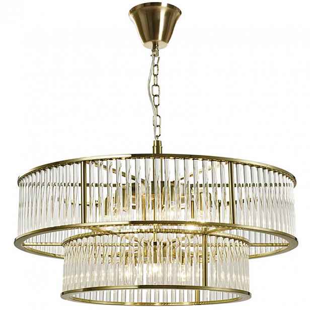 Závěsná lampa Křišťálová Zlatá Glamour Lustr E14 Toolight