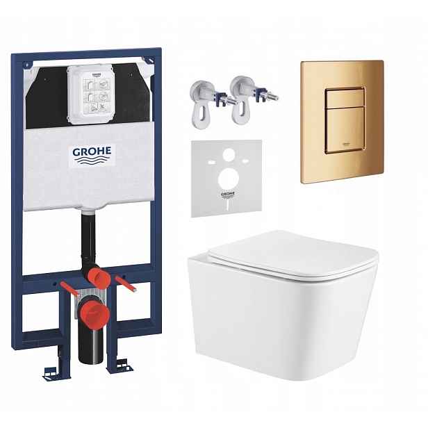 7v1 Sada Wc, Stelaz Grohe Slim Wc Mísa Imprese Tornado Tlačítko