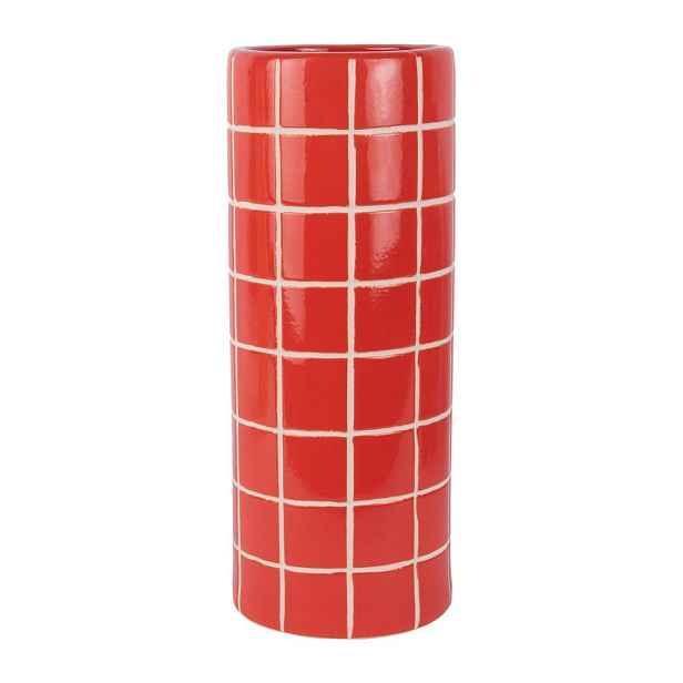 Červená keramická váza (výška 40 cm) Retro Tiles – PT LIVING