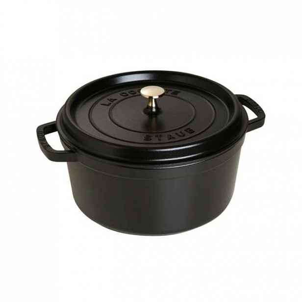 Litinový hrnec s poklicí Staub Cocotte, černá, 22 cm / 2,6 l