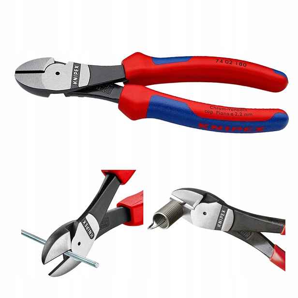 Boční štípací kleště 140 mm Knipex 74 02 140 Zvýšený převodový poměr