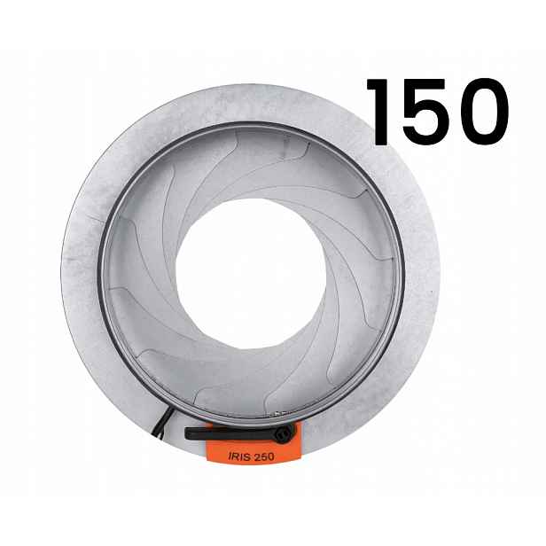 Regulační a měřící čočková klapka pozink Iris 150 mm