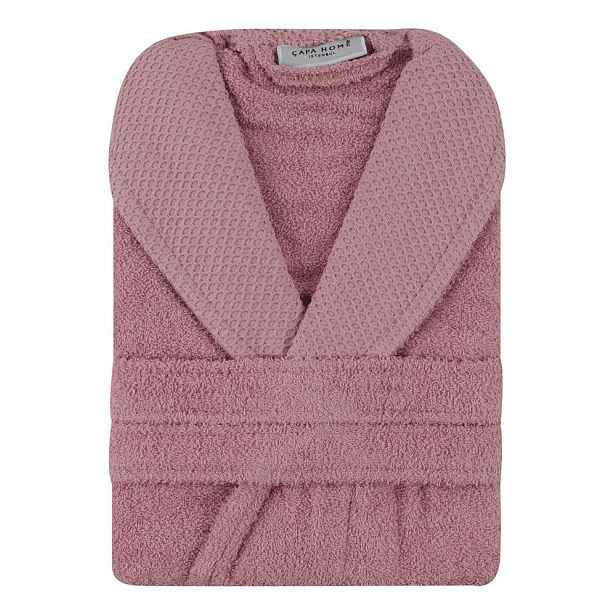 Růžový bavlněný župan velikost M Cappa – Foutastic