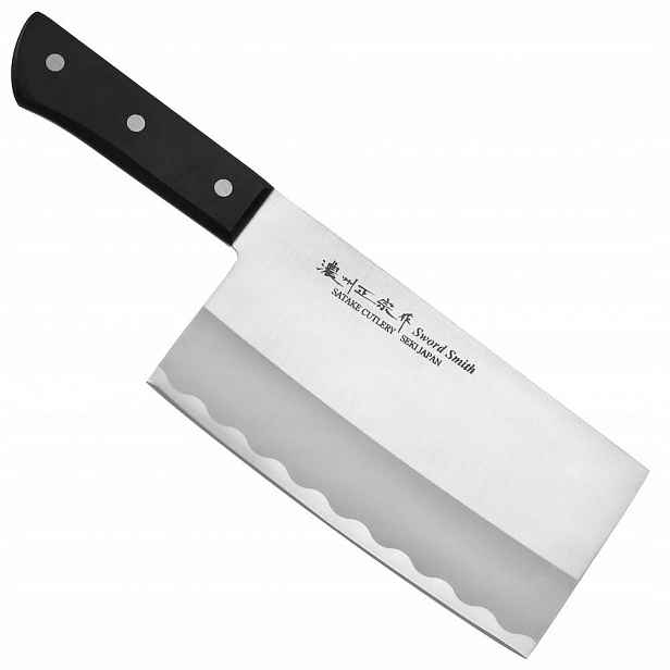 Satake Satoru Japonský ostrý Nůž Kuchyňský sekáček na sekání 56-58 Hrc 18 cm