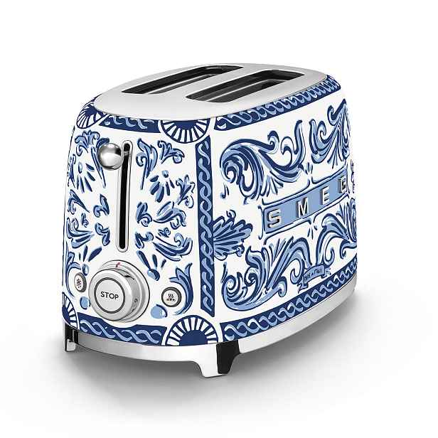 Smeg Dolce&Gabbana Toustovač 2x2 Blu Mediterraneo TSF01DGBEU