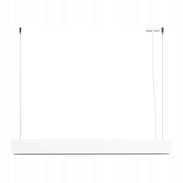 Sollux Závěsná lampa bílá podlouhlá 120 cm s žárovkou nad ostrovní stůl 3000K