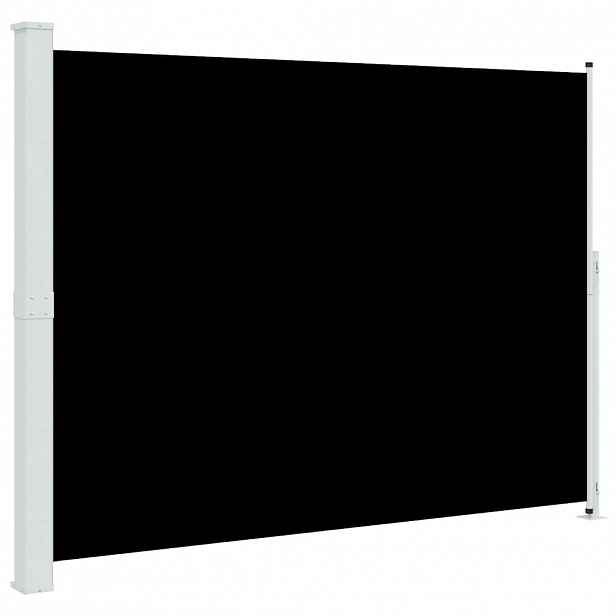 vidaXL Zatahovací boční markýza 220 x 314 cm černá