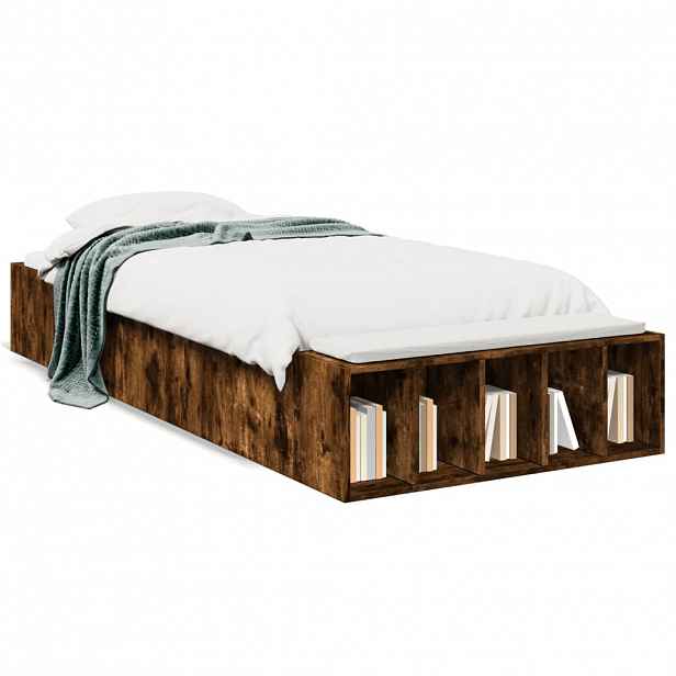 vidaXL Rám postele kouřový dub 75 x 190 cm kompozitní dřevo
