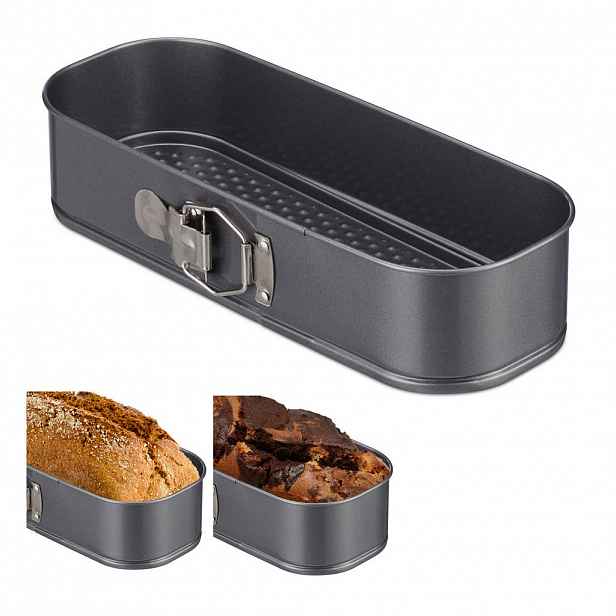 Relaxdays FORMA Antracit rozkládací na chlebíček nepřilnavá 31 cm