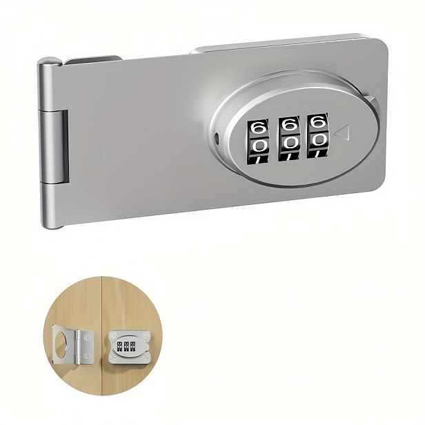 TEMU Kruhový zámek na heslo, mechanický zámek na skříňku, bezpečný, bezklíčový, pro dveře kůlny, skříněk, koupelen, venkovní použití