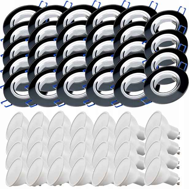 29x Skleněná Stropní Lampa Zapuštěná Do Stropu Křišťál 7W Led Žárovky