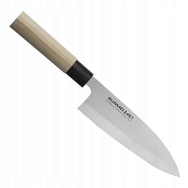Bunmei Japonský ostrý Nůž Deba na filetování 56-57 Hrc 16,5 cm