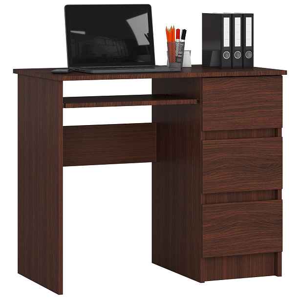 Ak furniture Psací stůl A-6 90 cm wenge pravý