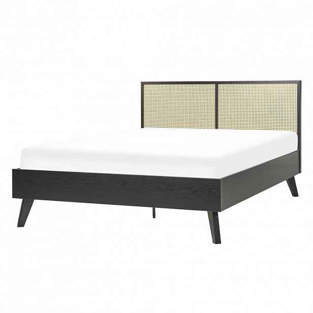 Beliani POSTEL 140/200 cm Černá Monpazier