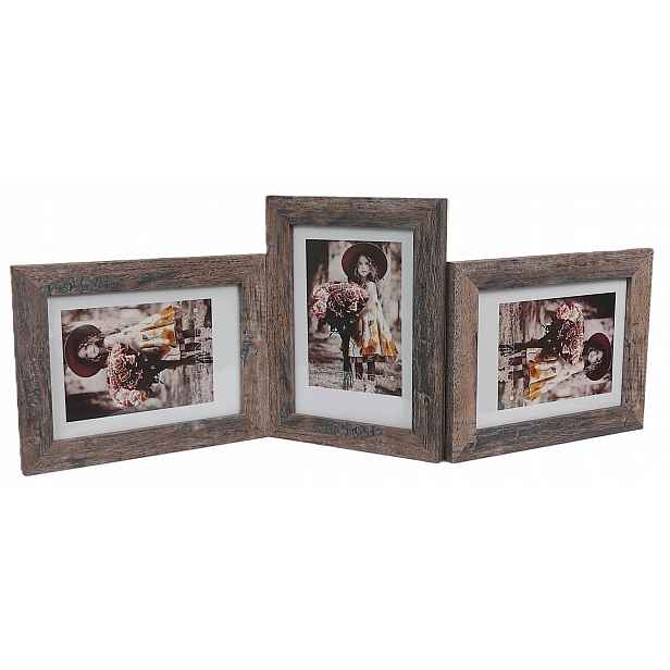 Fotorámeček multirámik Narvik pro 3 fotografie 15x21 cm, Trojitý, horizontální/vertikální/horizontální