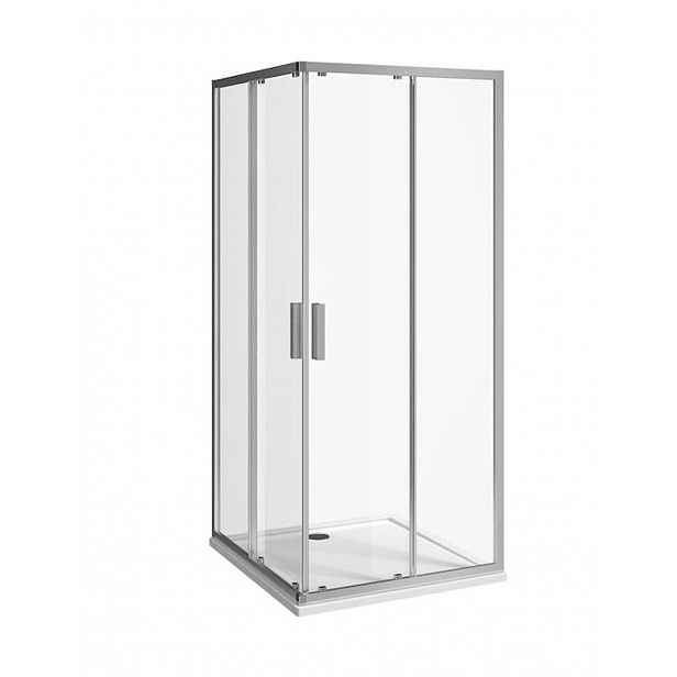 Jika Nion - Sprchový kout 100x100 cm, Jika perla Glass, stříbrná/transparentní sklo H2512N30026681