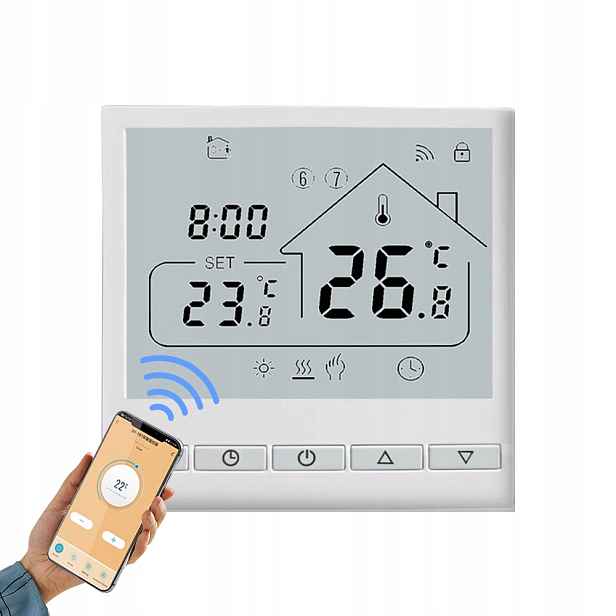 Wi-Fi Termostat 16A Programovatelný pokojový termostat s hlasovým ovládáním, Tuya