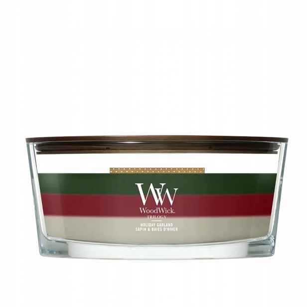 WoodWick Holiday Garland Trilogy Elipsa vonná svíčka 453,6 g