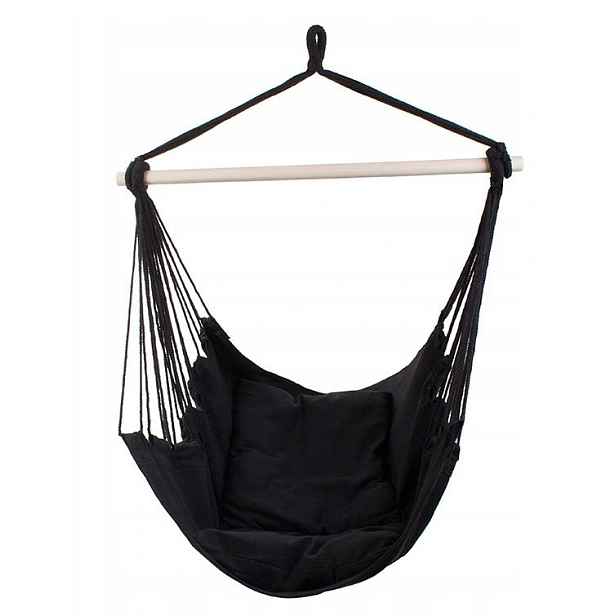 Černá houpací síť Boho brazilské křeslo Zwy