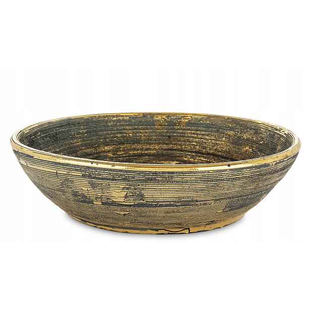 Dekorativní keramická mísa v odstínech zlata a černé barvy 10x37 cm AP171392