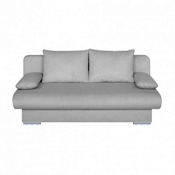 P & B ROZKLÁDACÍ POHOVKA, textil, kompozitní dřevo, světle šedá