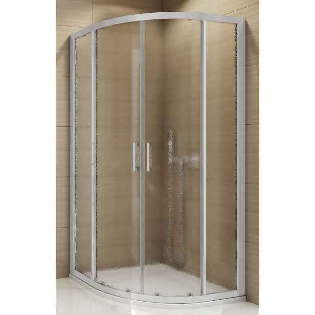 SanSwiss TOPR 55 080 01 22 Sprchový kout čtvrtkruhový 80×80 cm, matný elox/durlux
